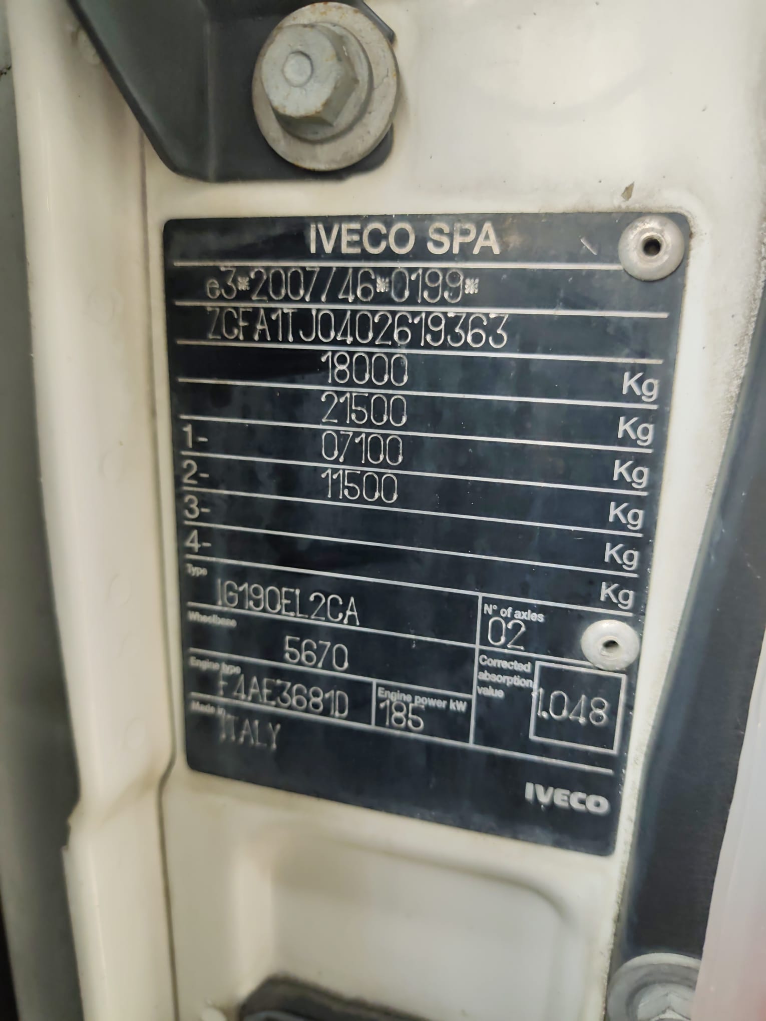 IVECO EUROCARGO 180E25K (COD.INT. PM2218) - immagine 8